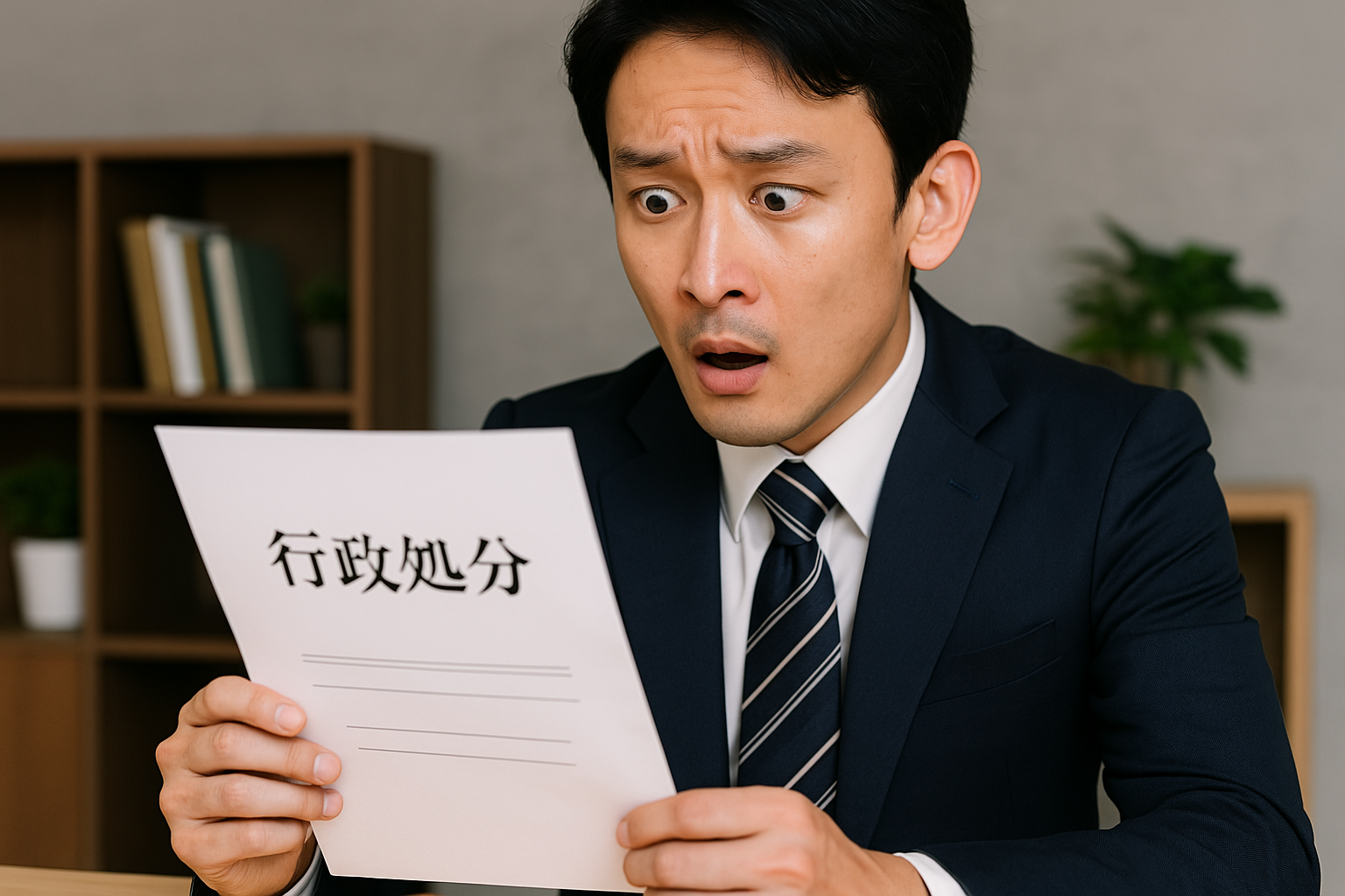行政処分の通知イメージ