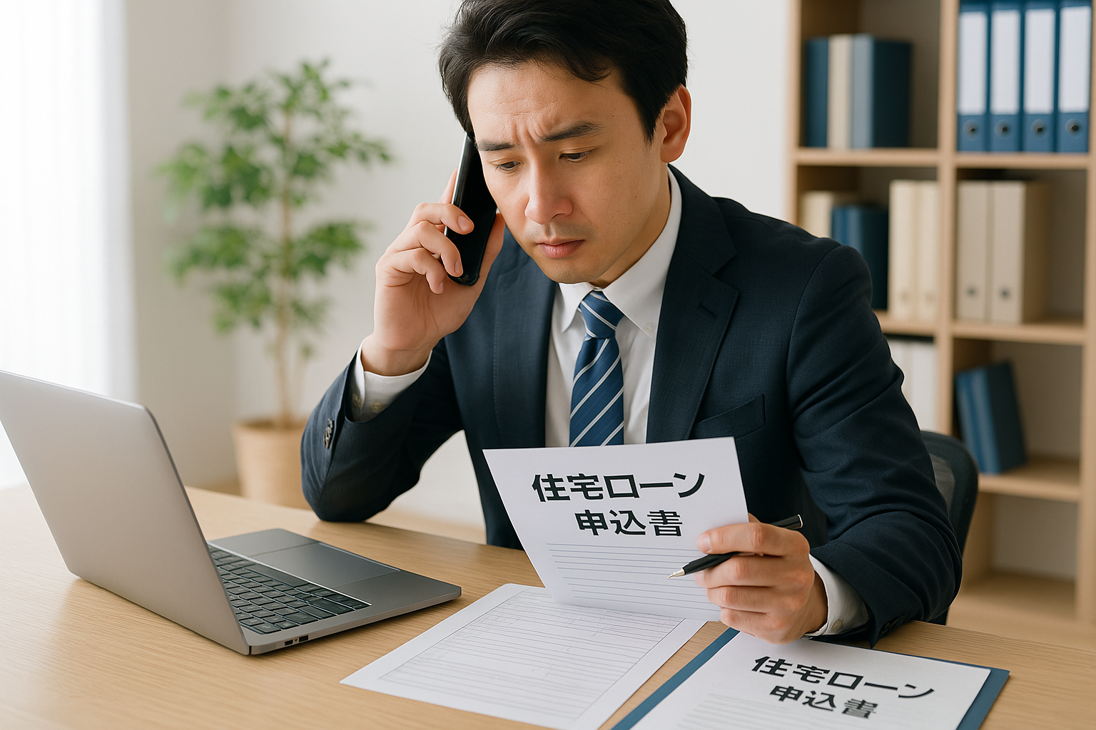 住宅ローン対応を繰り返す担当者のイメージ