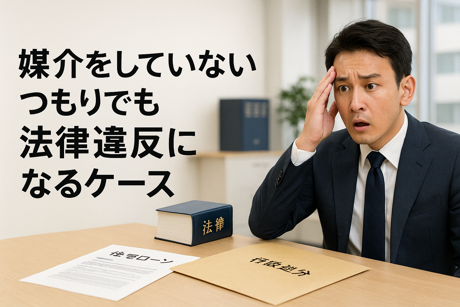 媒介をしていないつもりでも法律違反になるケース