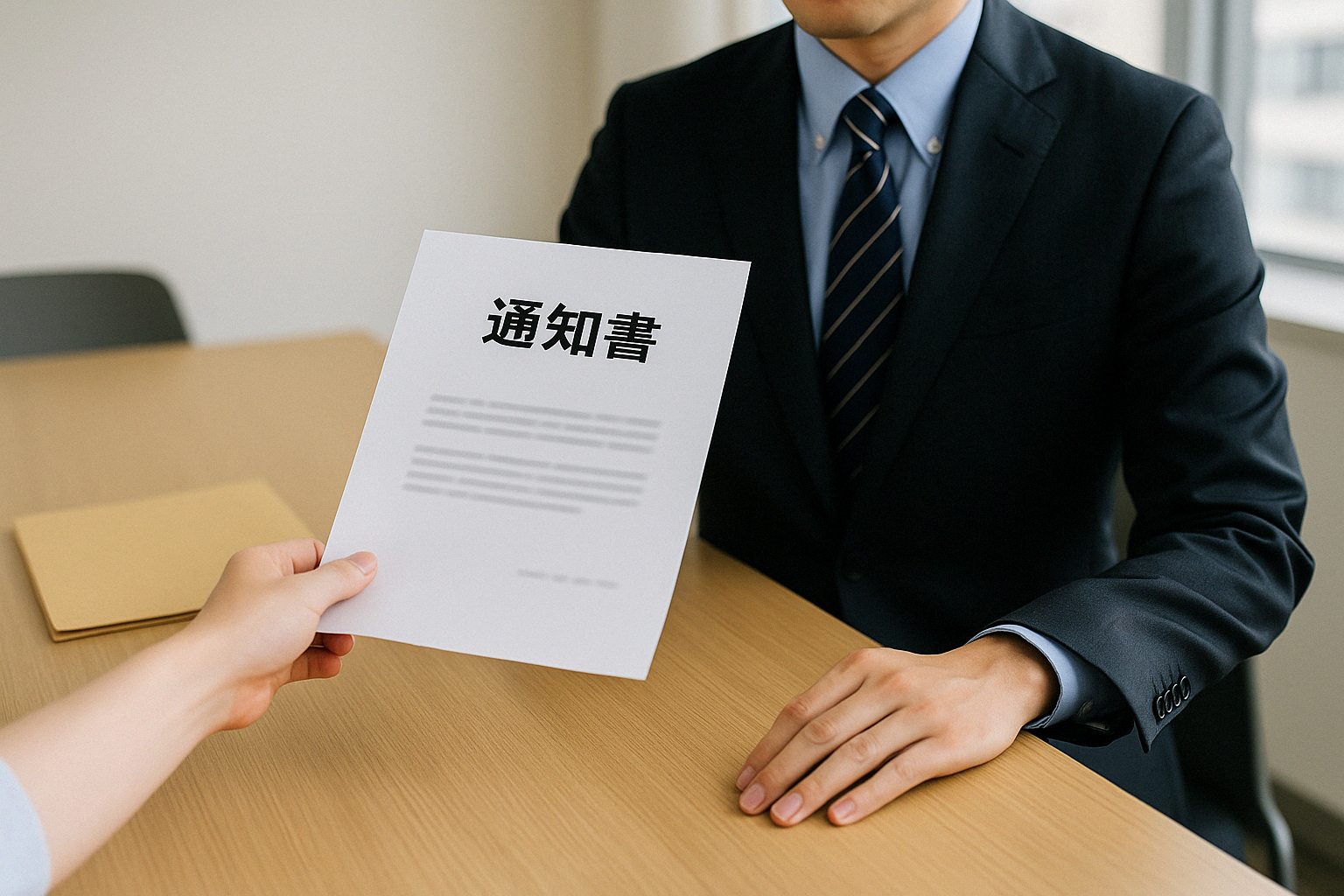 行政調査の通知を受け取るイメージ写真