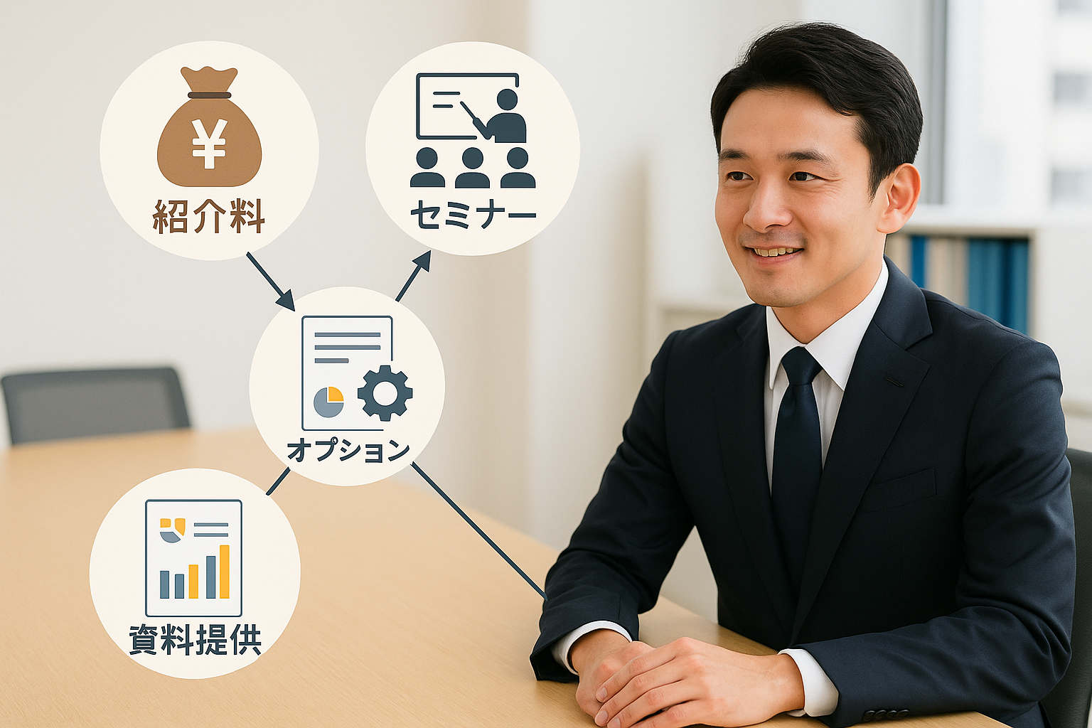 多様な収益源を示す図