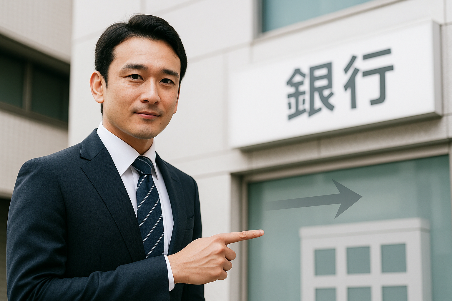 銀行を勧める営業の図
