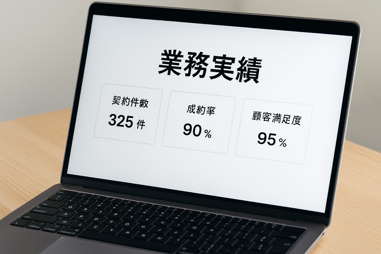 業務実績が掲載されたWebサイトの例