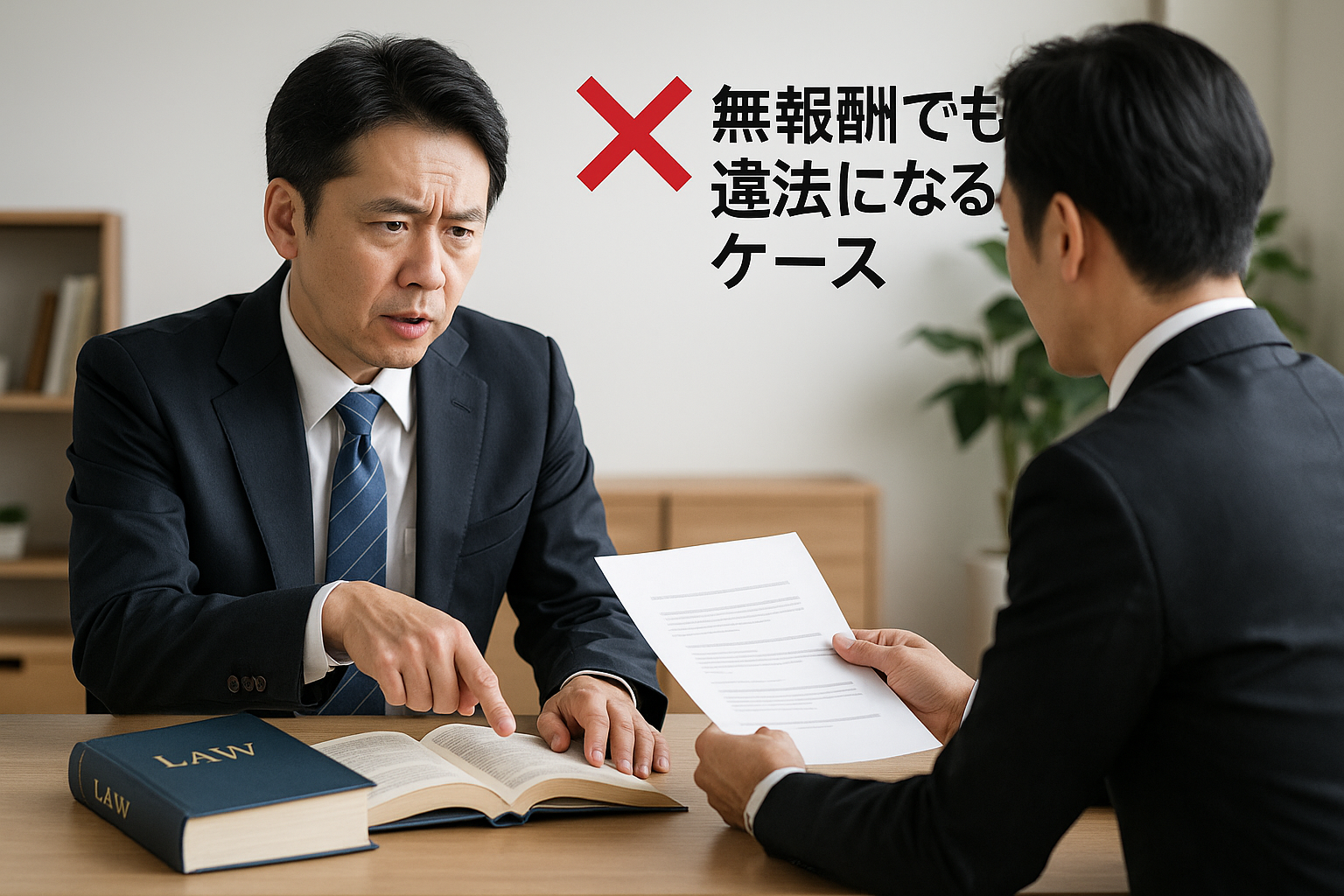 無報酬でも違法になるケースの解説
