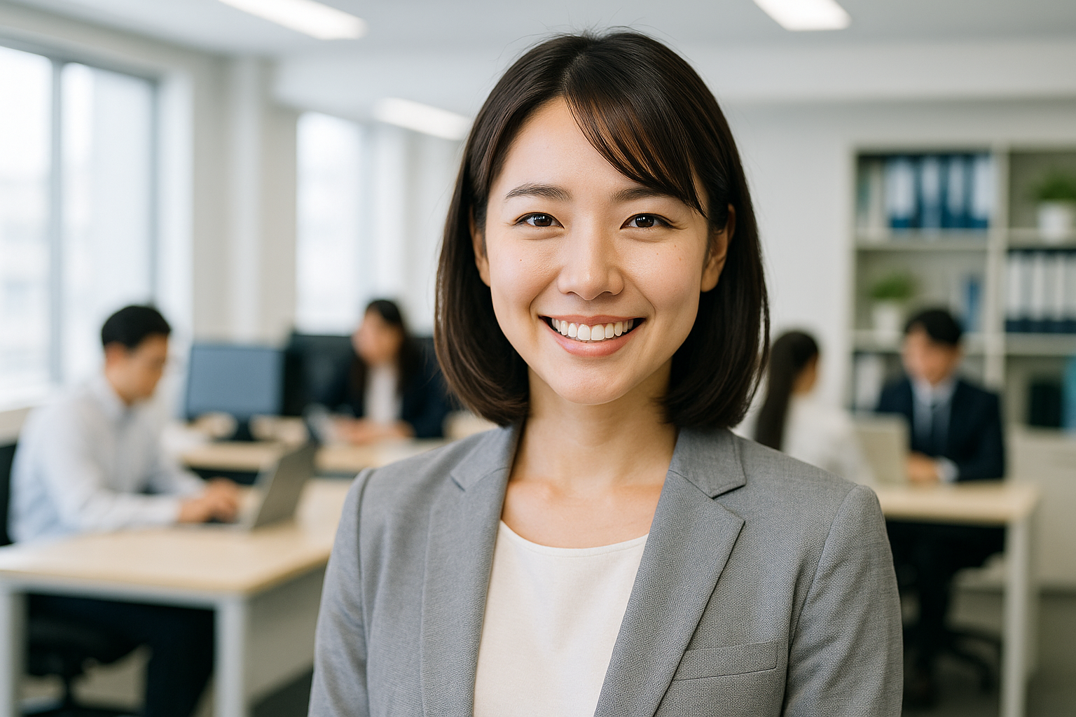 社内教育で意識が変わった営業担当者の笑顔