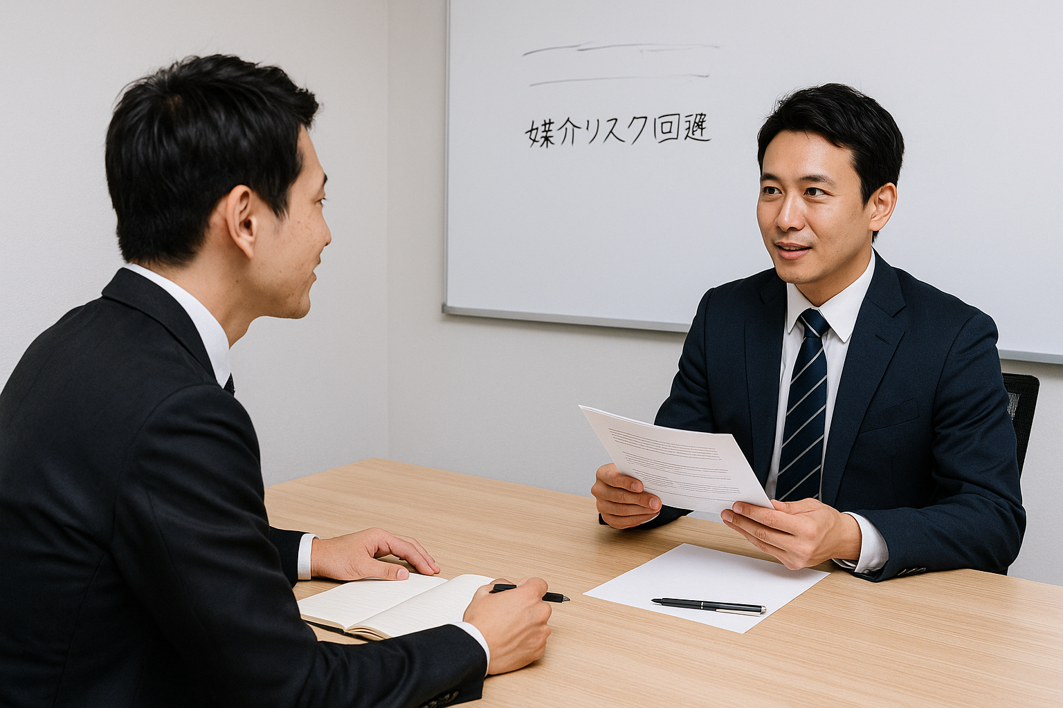 説明練習をする営業スタッフ